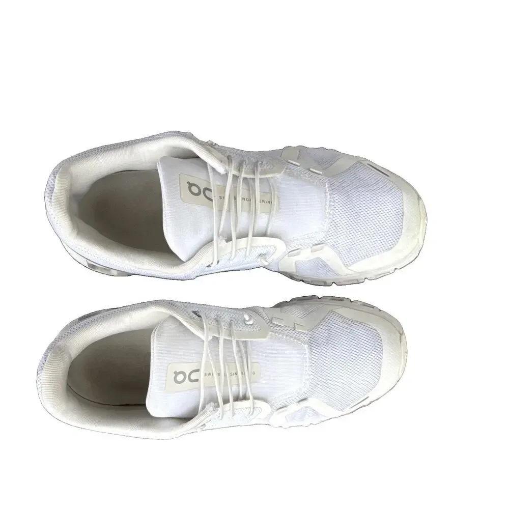 On Unisex Adults Low Top Mesh Lace-Up Athletic Sneakers White